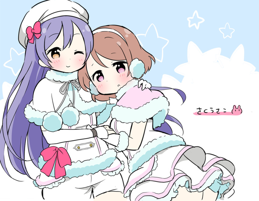 sonoda umi and koizumi hanayo (love live! and 1 more) drawn by saku_usako_(rabbit)