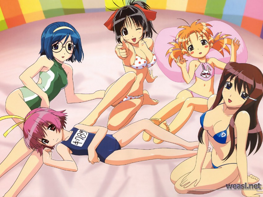 kiku 8, natsuwa himawari, fuyude yuri, haruno sakura, and akimo ayame (megami magazine and 1 more) drawn by hara_shouji