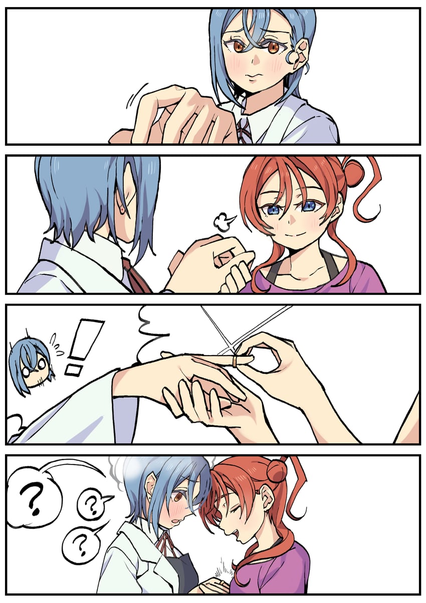 wakana shiki and yoneme mei (love live! and 1 more) drawn by goldluck