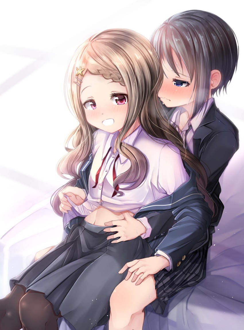 aoba kokona and kurosaki honoka (yama no susume) drawn by mad_(hazukiken)
