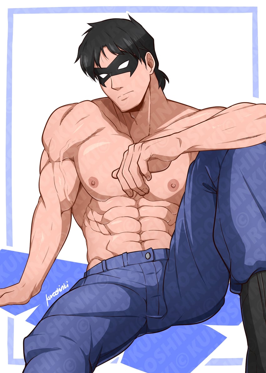 dick grayson and nightwing (dc comics and 1 more) drawn by kuroshinki