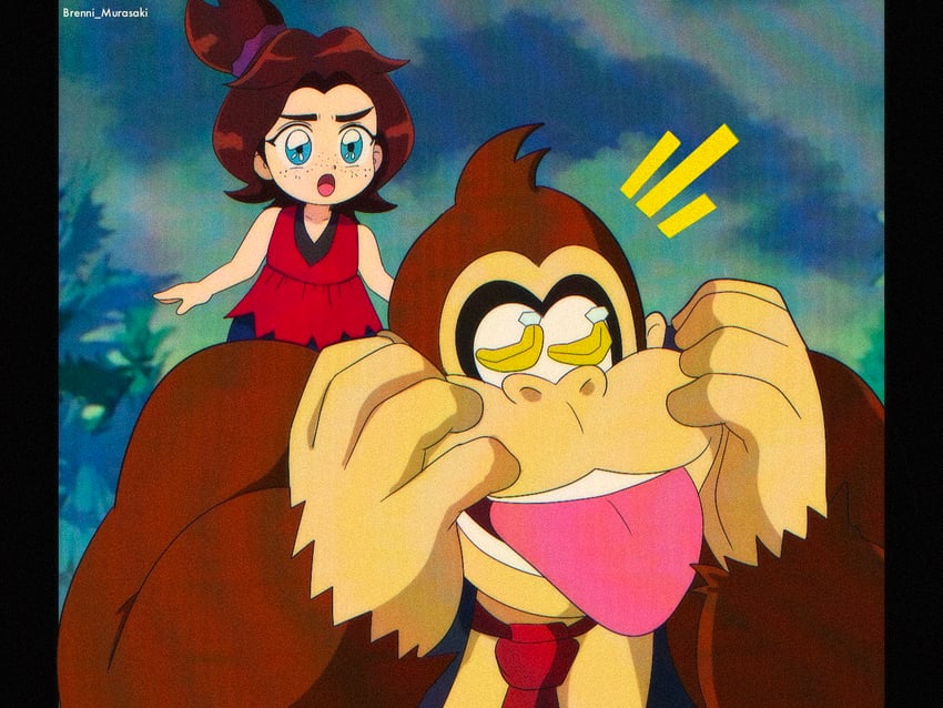 donkey kong and pauline (donkey kong and 1 more) drawn by brenni_murasaki