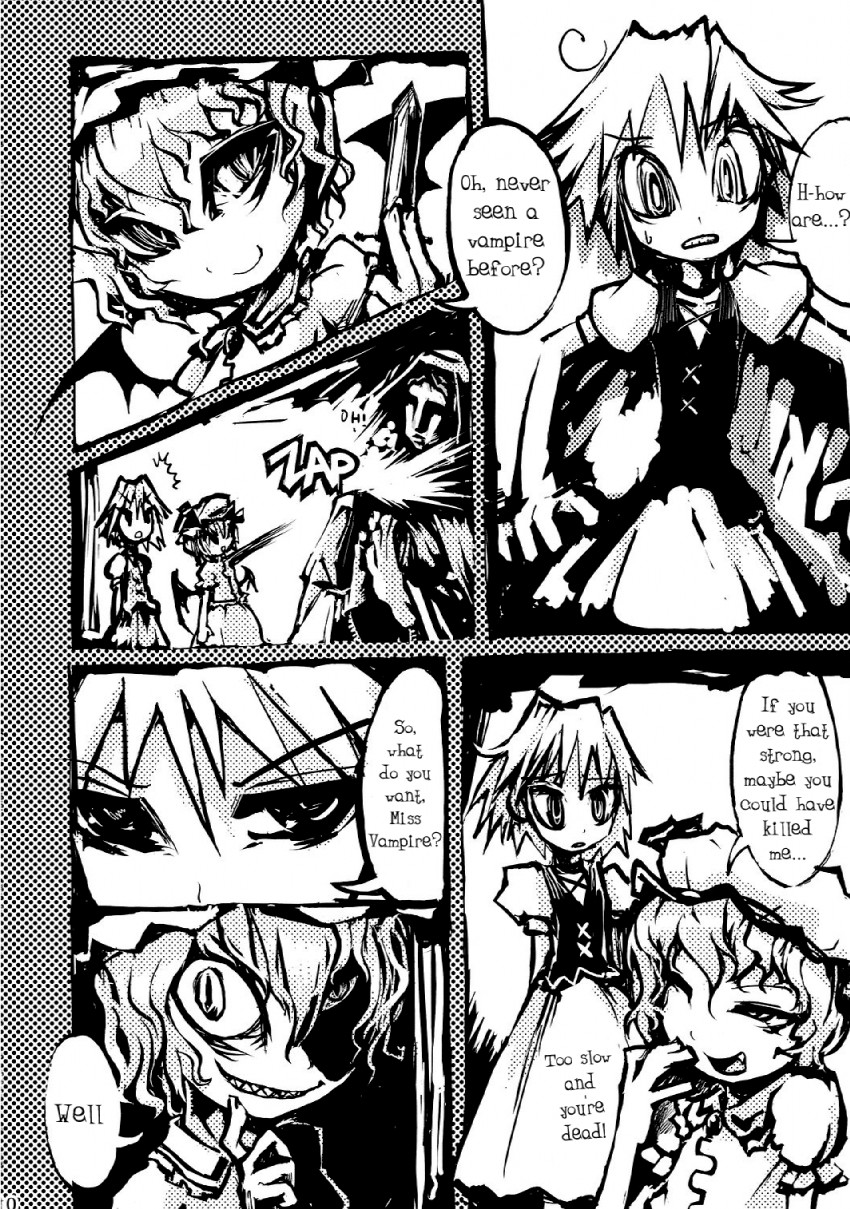 remilia scarlet and izayoi sakuya (touhou) drawn by genocide_kitten