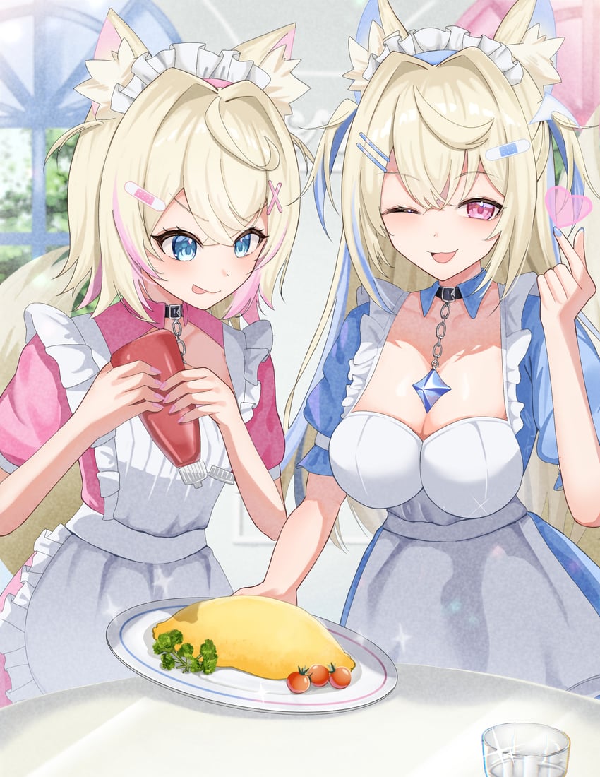 fuwawa abyssgard and mococo abyssgard (hololive and 1 more) drawn by satoti_chang