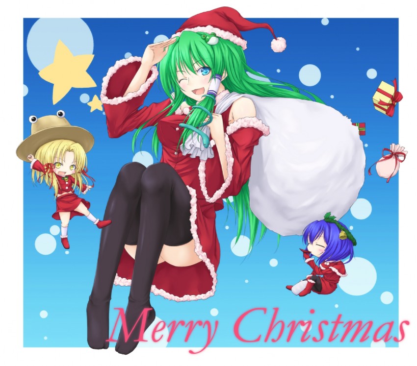 kochiya sanae, moriya suwako, and yasaka kanako (touhou) drawn by reg_(artist)