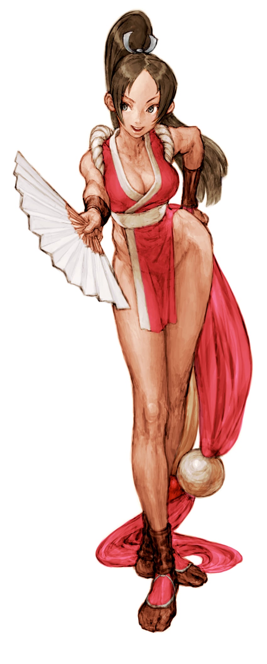 shiranui mai (the king of fighters and 2 more) drawn by nishimura_kinu