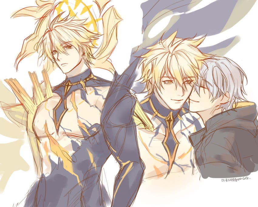 trailblazer, caelus, and phainon (honkai and 1 more) drawn by ss88ss