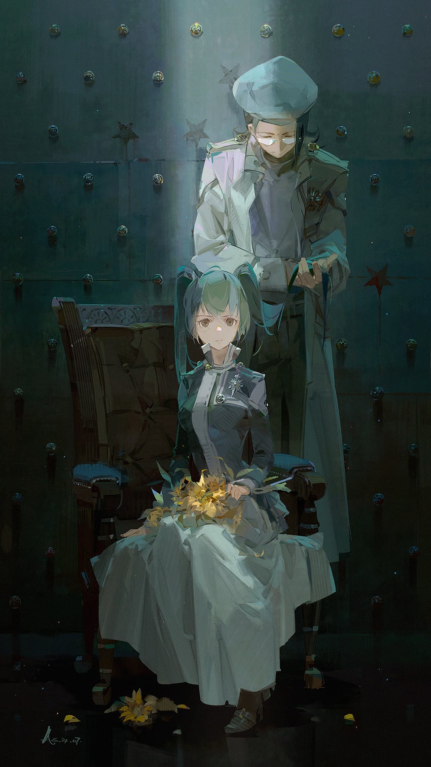lenalee lee and komui lee (d.gray-man) drawn by a-shacho