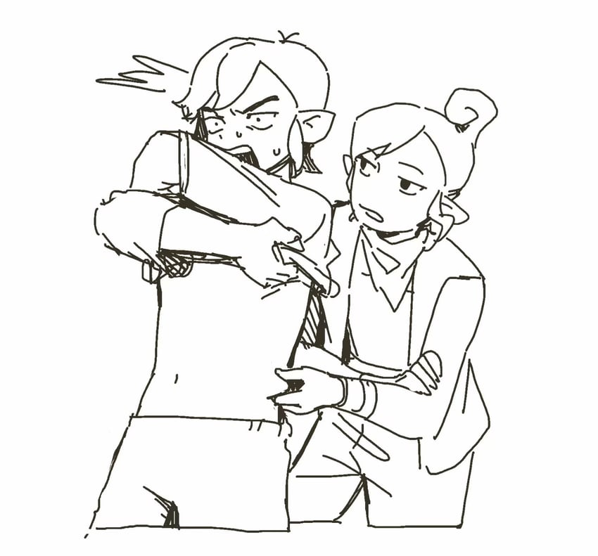 link and tetra (the legend of zelda and 1 more) drawn by senzo6700