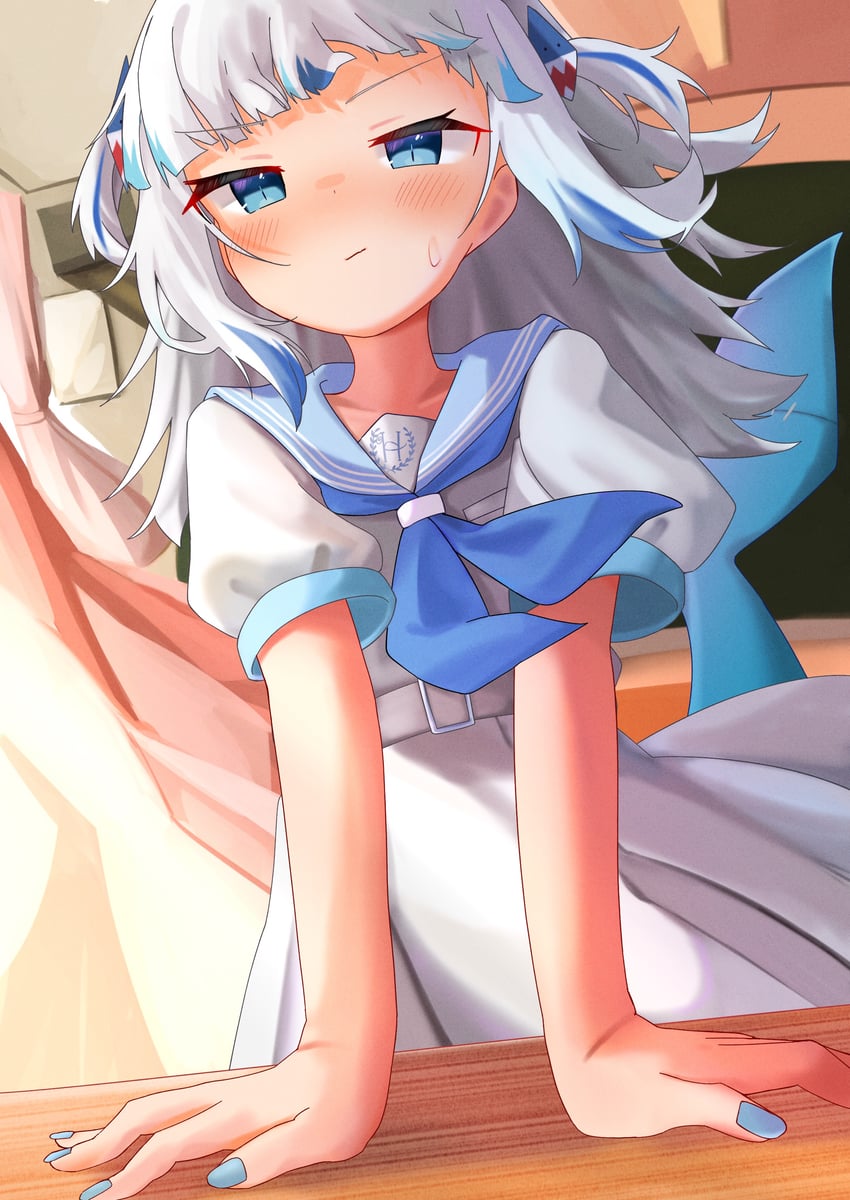 gawr gura (hololive and 2 more) drawn by kurushiro1102