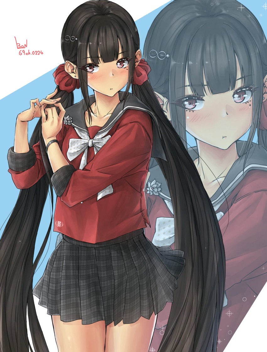 harukawa maki (danganronpa and 1 more) drawn by mioda_69ch