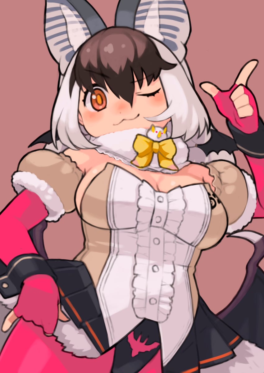 brown long-eared bat (kemono friends and 1 more) drawn by rinx