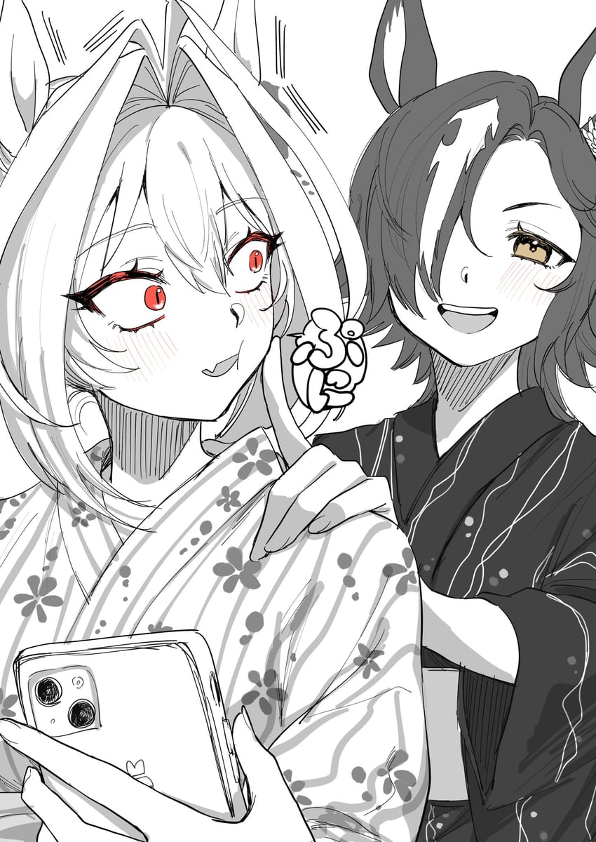 daiwa scarlet and vodka (umamusume) drawn by sarachi_(sara_dayluv)