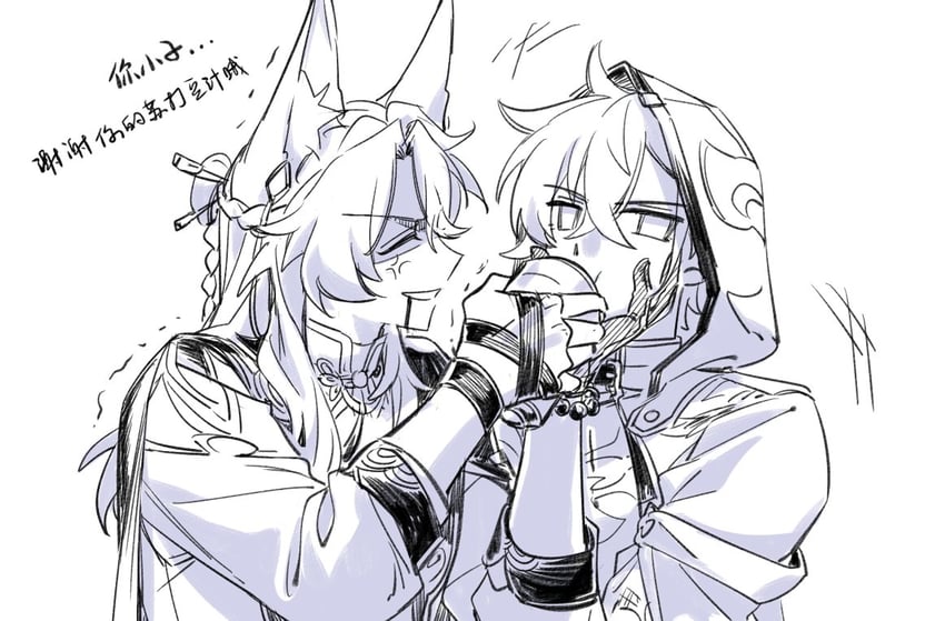 jiaoqiu and moze (honkai and 1 more) drawn by unt142310