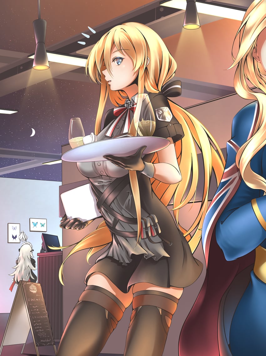 bismarck, hood, and z46 (azur lane) drawn by madakov_kodima