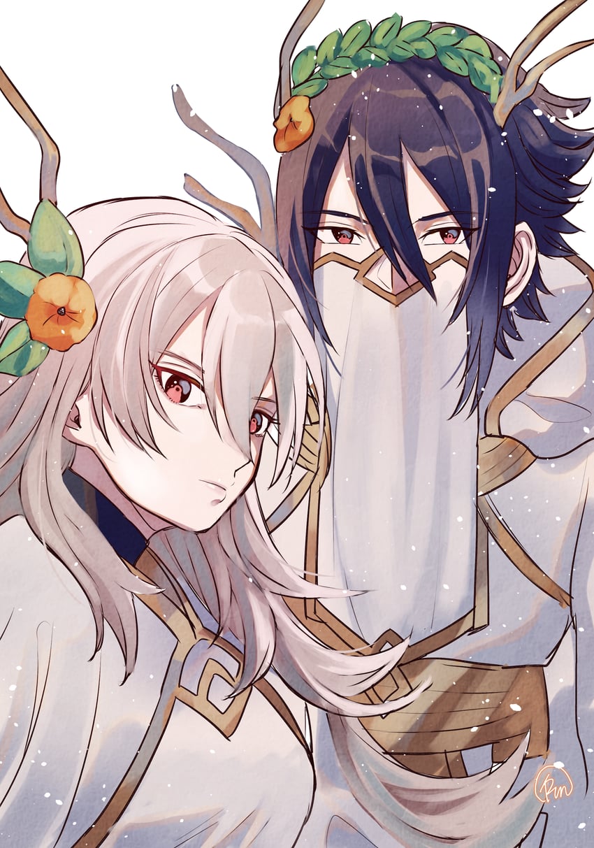thrasir and lif (fire emblem and 1 more) drawn by runteya