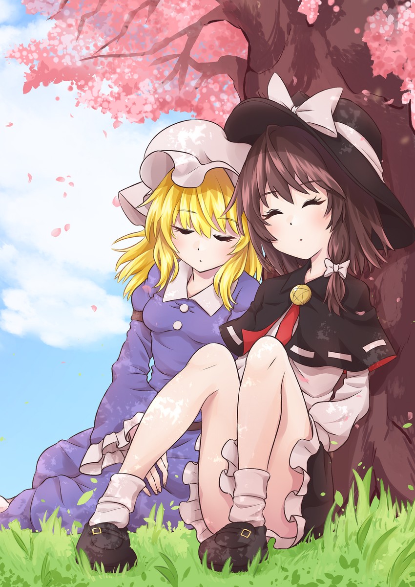 usami renko and maribel hearn (touhou) drawn by ramie_(ramie541)