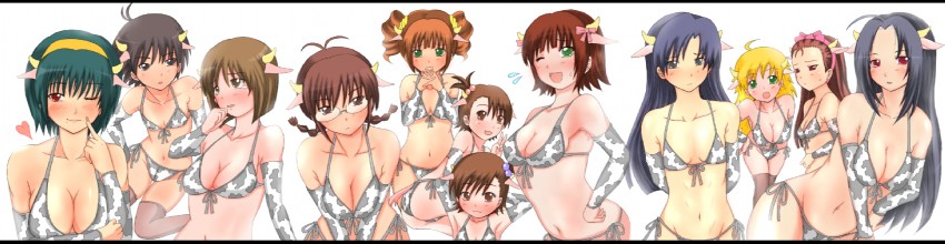 hoshii miki, amami haruka, kikuchi makoto, takatsuki yayoi, miura azusa, and 5 more (idolmaster and 1 more) drawn by shiina_you_(tomoshibi)