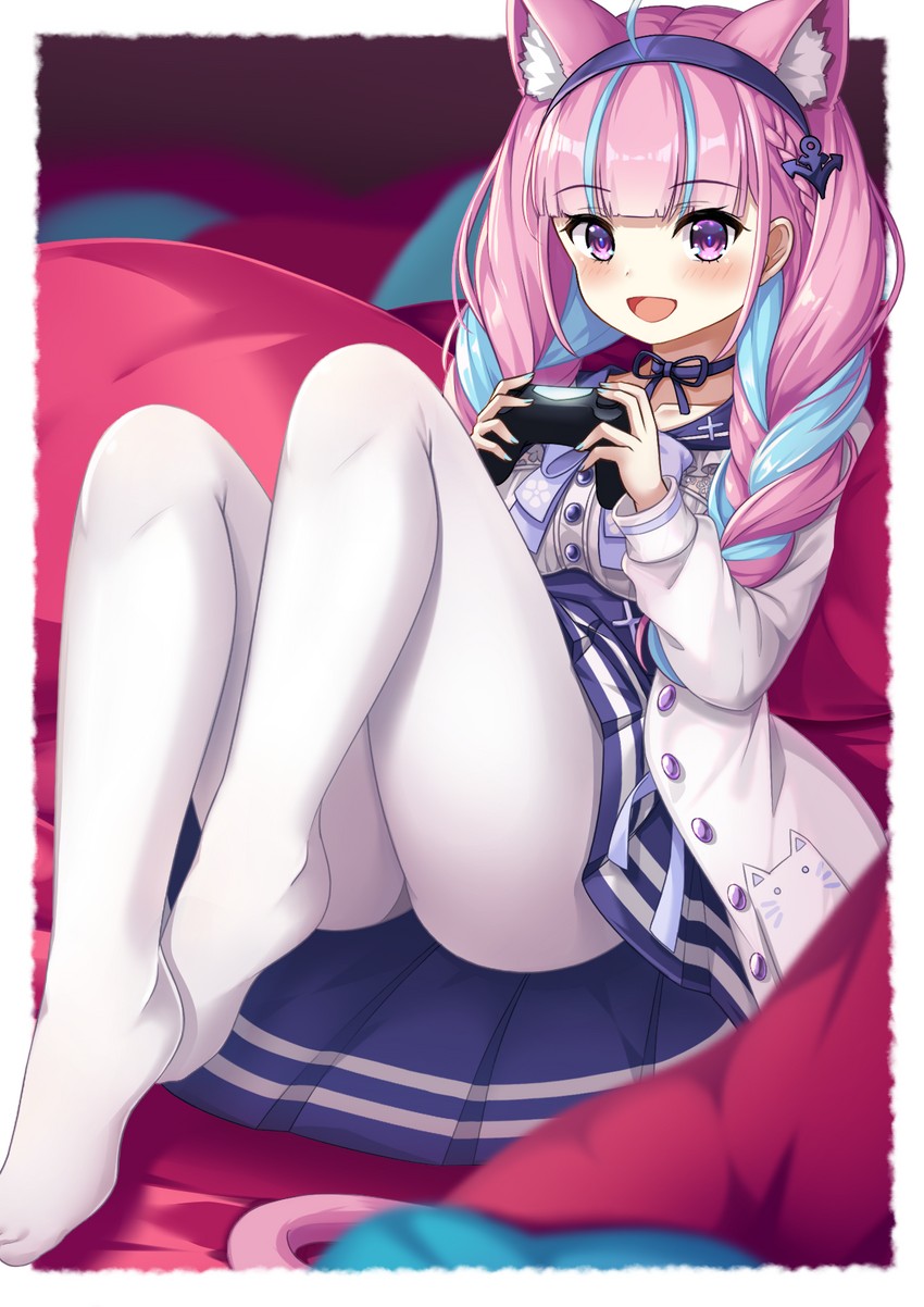 minato aqua and neko (hololive) drawn by hoshino_aoi_(la_huynh_hai_than)