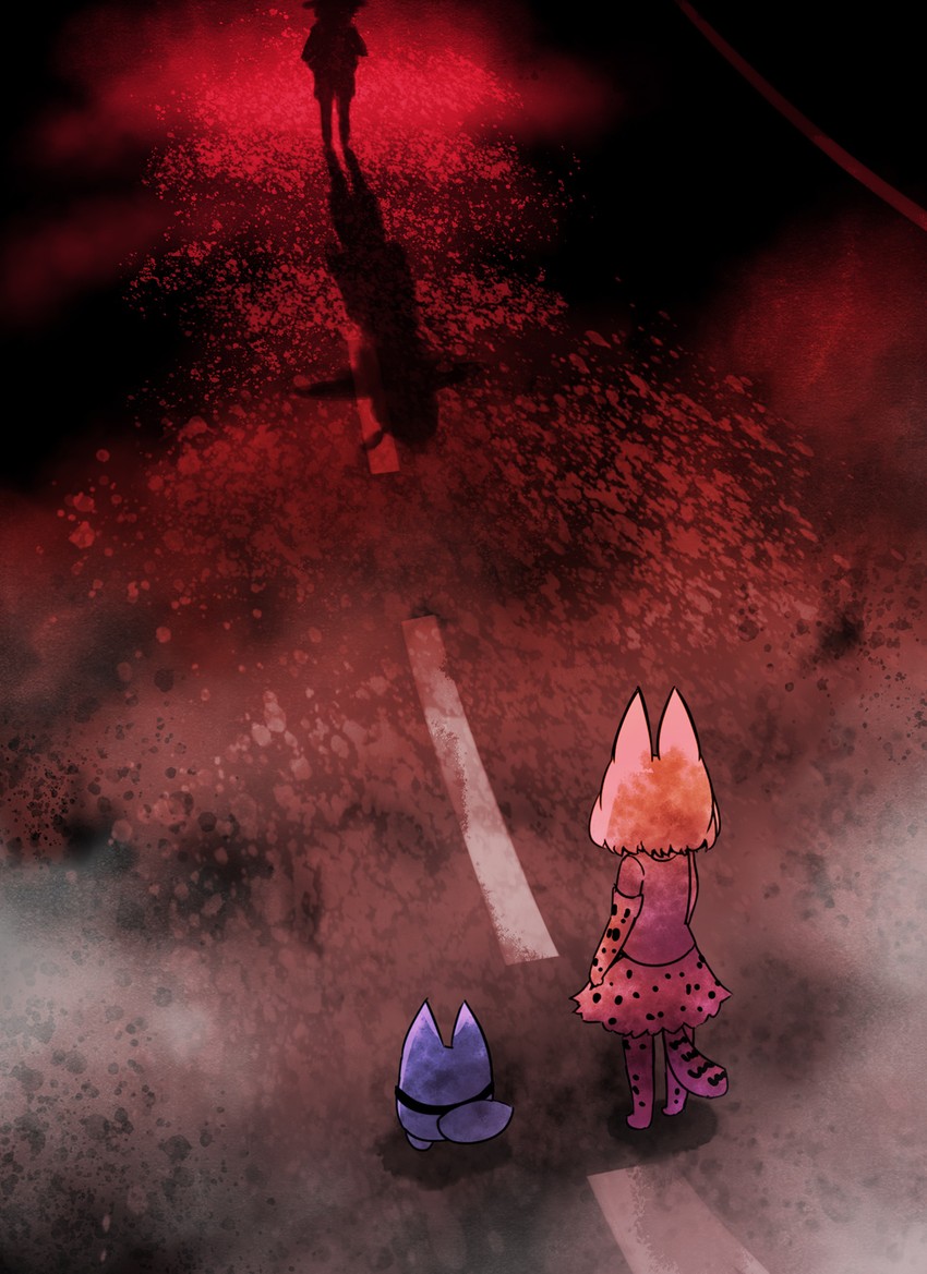 serval, kaban, and lucky beast (kemono friends) drawn by abubu