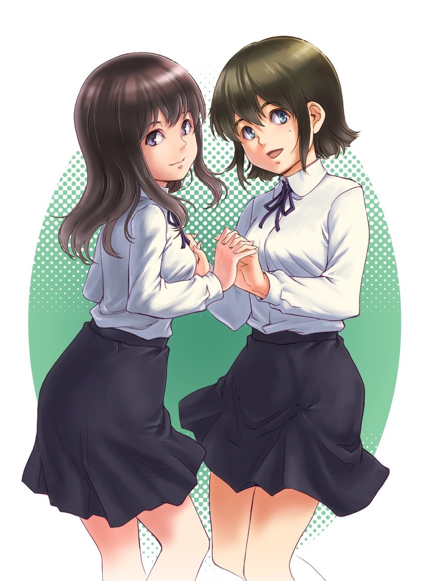 shimada mayu and hayashida airi (wake up girls!) drawn by kosai_takayuki