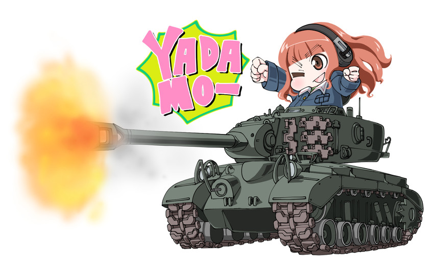 takebe saori (girls und panzer) drawn by yunaka_(259808)