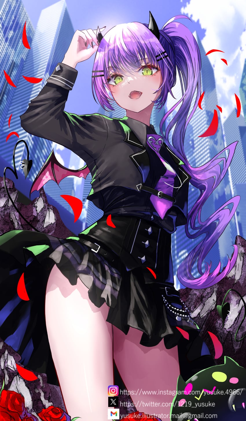 tokoyami towa and bibi (hololive) drawn by yusuke_(shiota)