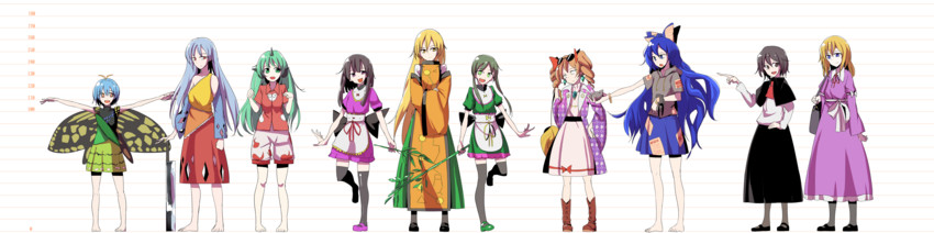 usami renko, maribel hearn, yorigami shion, yorigami jo'on, matara okina, and 5 more (touhou and 2 more) drawn by daitoutei