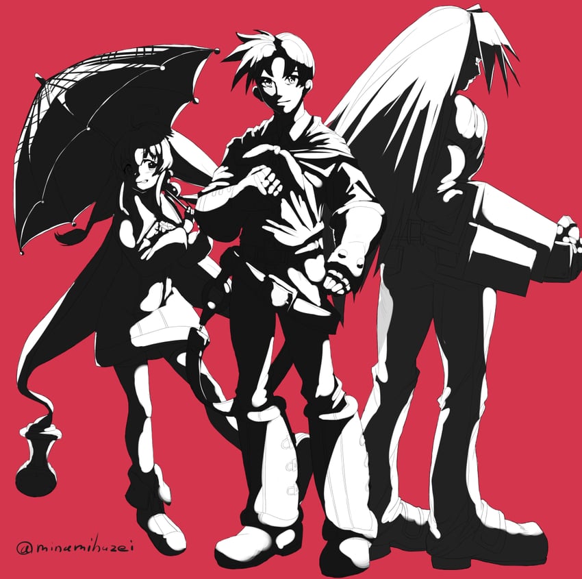 lilka eleniak, ashley winchester, and brad evans (wild arms and 1 more) drawn by minami_fuzei