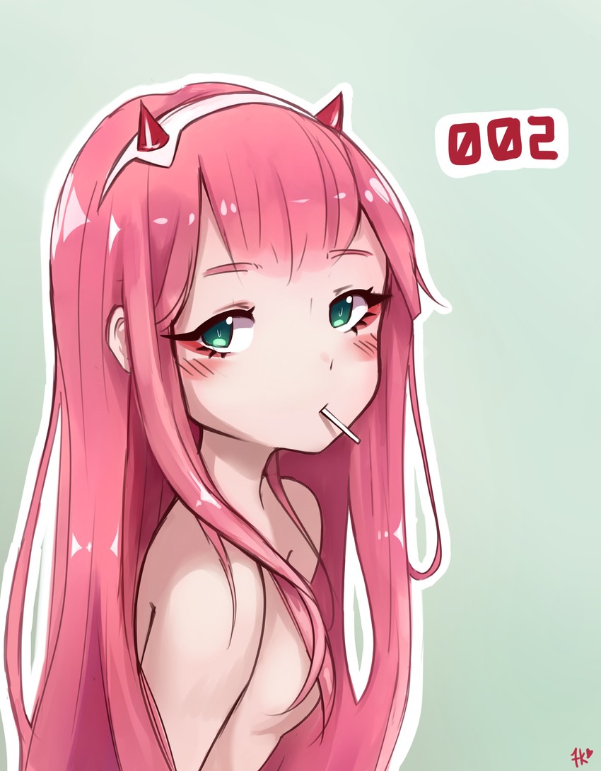 zero two (darling in the franxx) drawn by tinakitten_(artist)