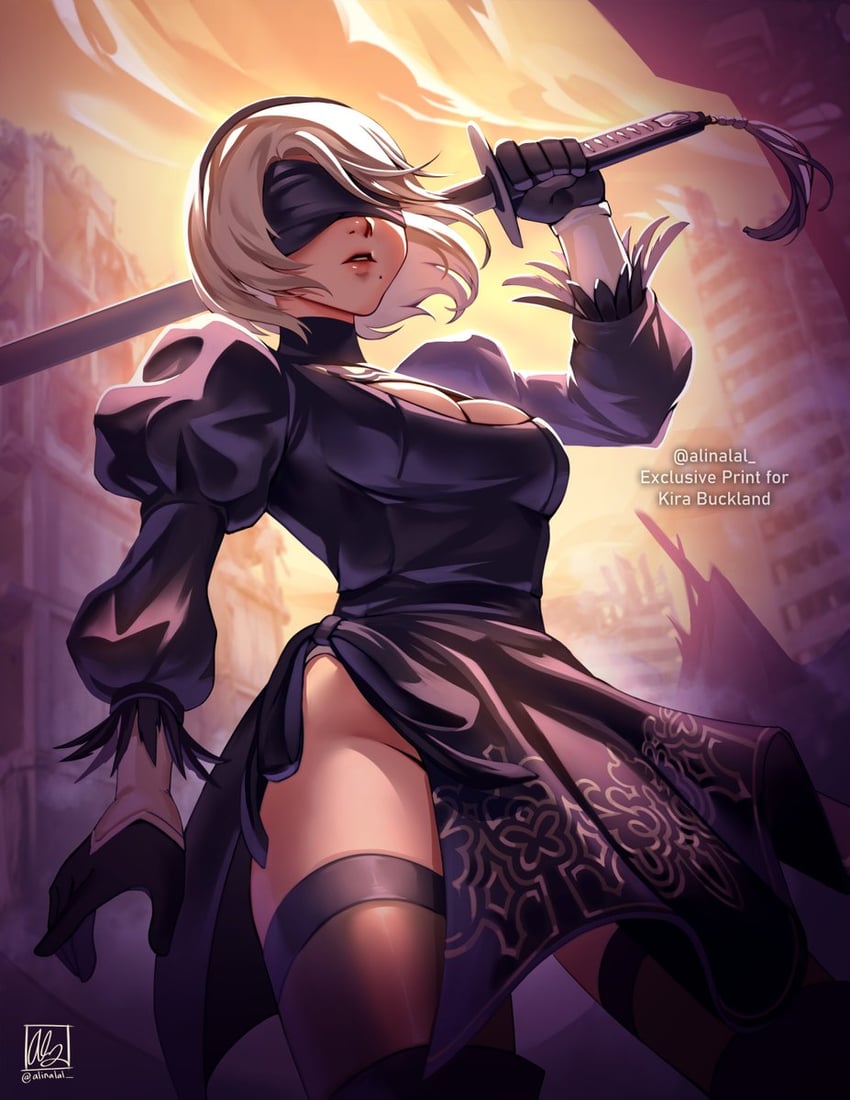 2b (nier and 1 more) drawn by alina_l