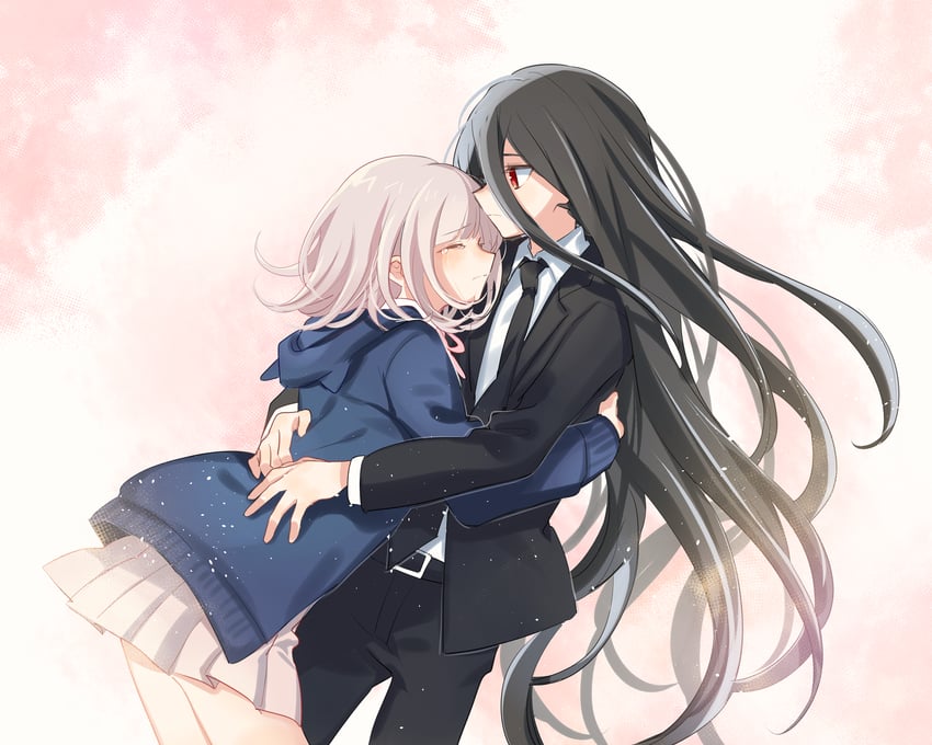 nanami chiaki and kamukura izuru (danganronpa and 1 more) drawn by heke