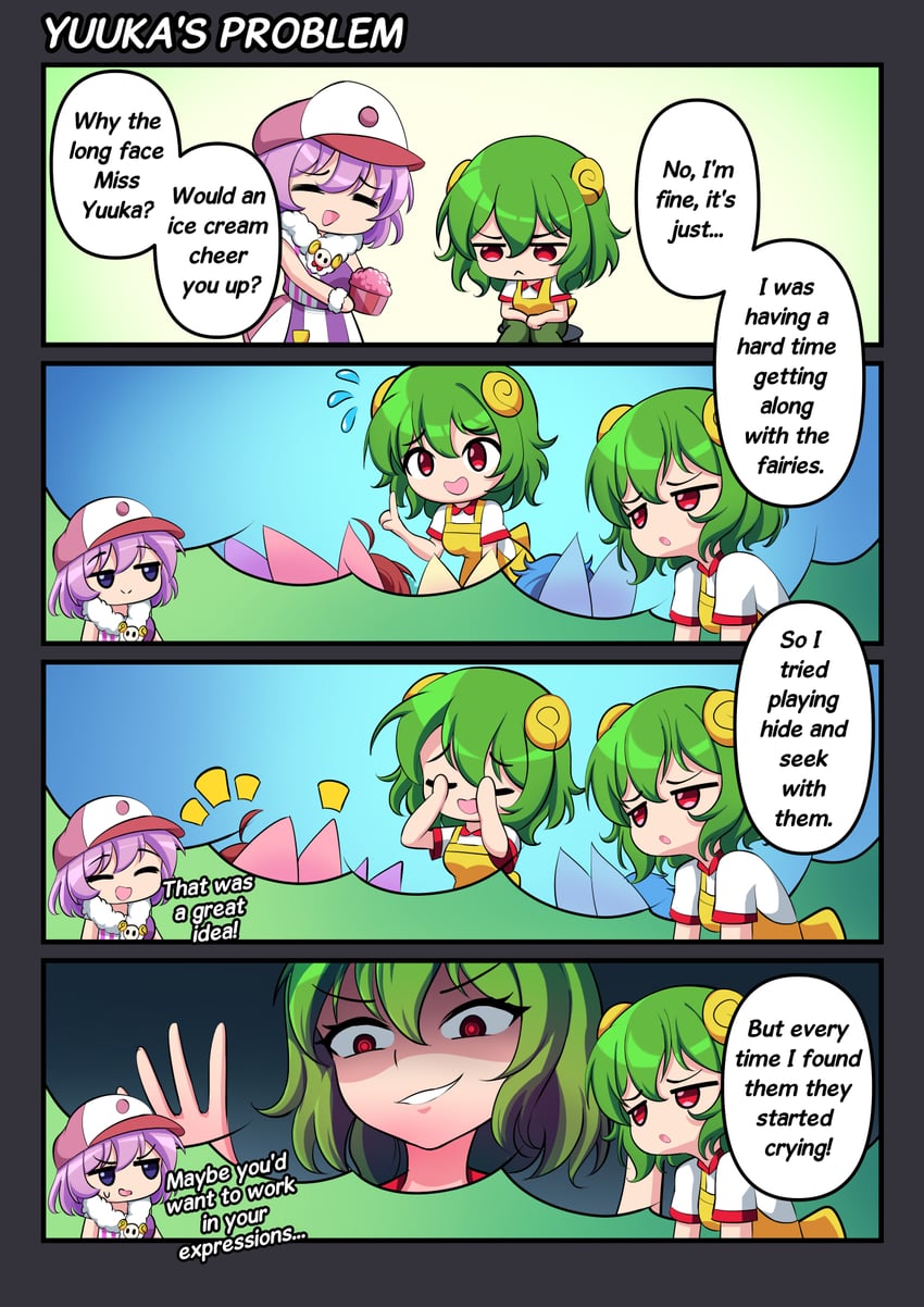 kazami yuuka and letty whiterock (touhou and 1 more) drawn by bmkro