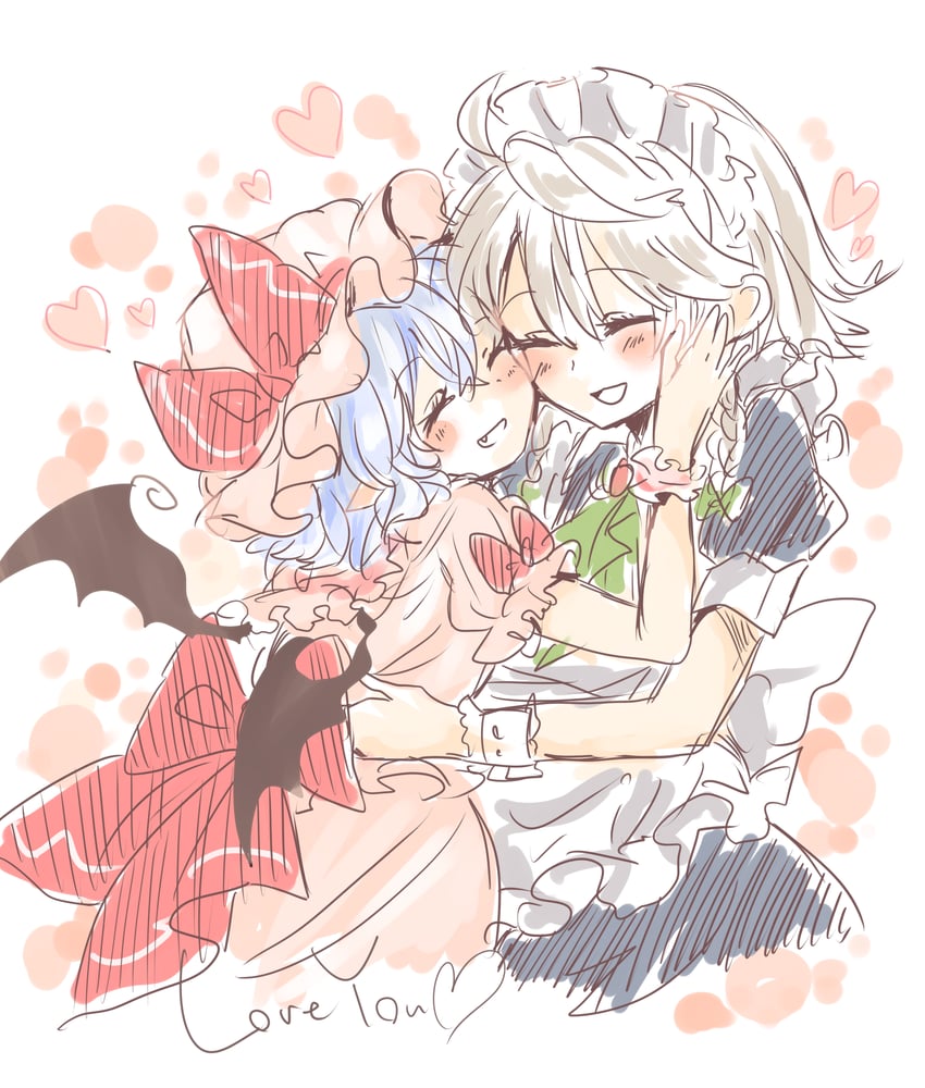 remilia scarlet and izayoi sakuya (touhou) drawn by maru_usagi