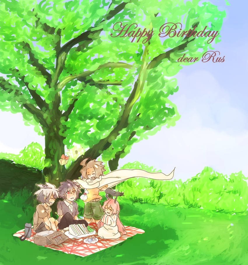 alba, ruki, ross, and crea (sen'yuu.) drawn by approximate71