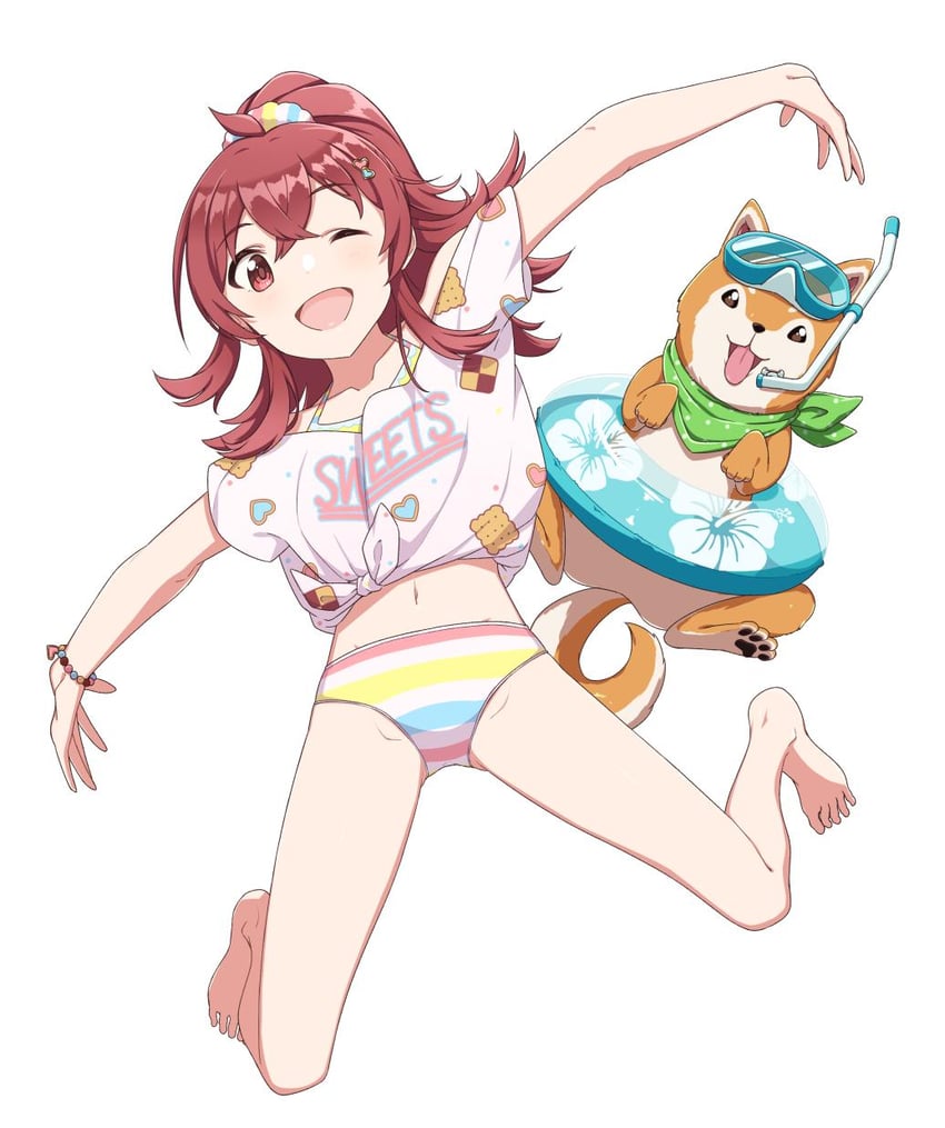 komiya kaho and mamemaru (idolmaster and 1 more) drawn by shuuto_(shu-toritu)