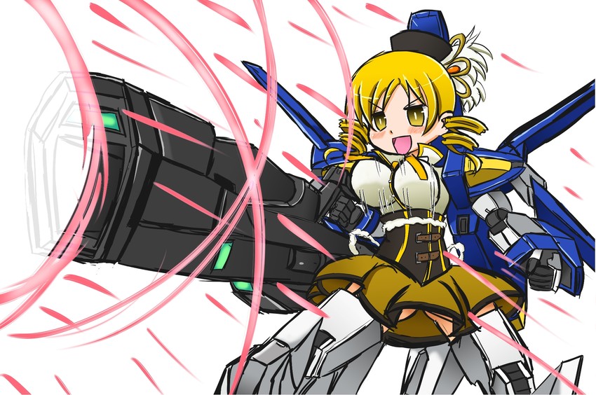 tomoe mami and gundam age-3 (mahou shoujo madoka magica and 2 more) drawn by matuyan-ryu