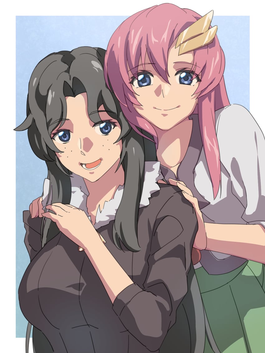 meer campbell and lacus clyne (gundam and 2 more) drawn by chiharu_(9654784)