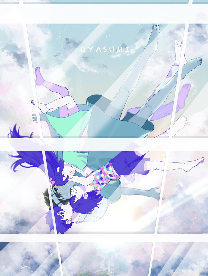 sunny, aubrey, kel, and hero (omori) drawn by tio_zomi