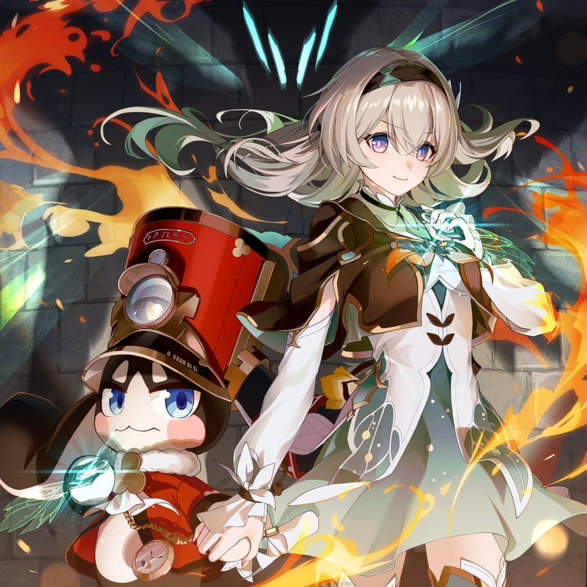 firefly and pom-pom (honkai and 1 more) drawn by bibi_(obb_spl)