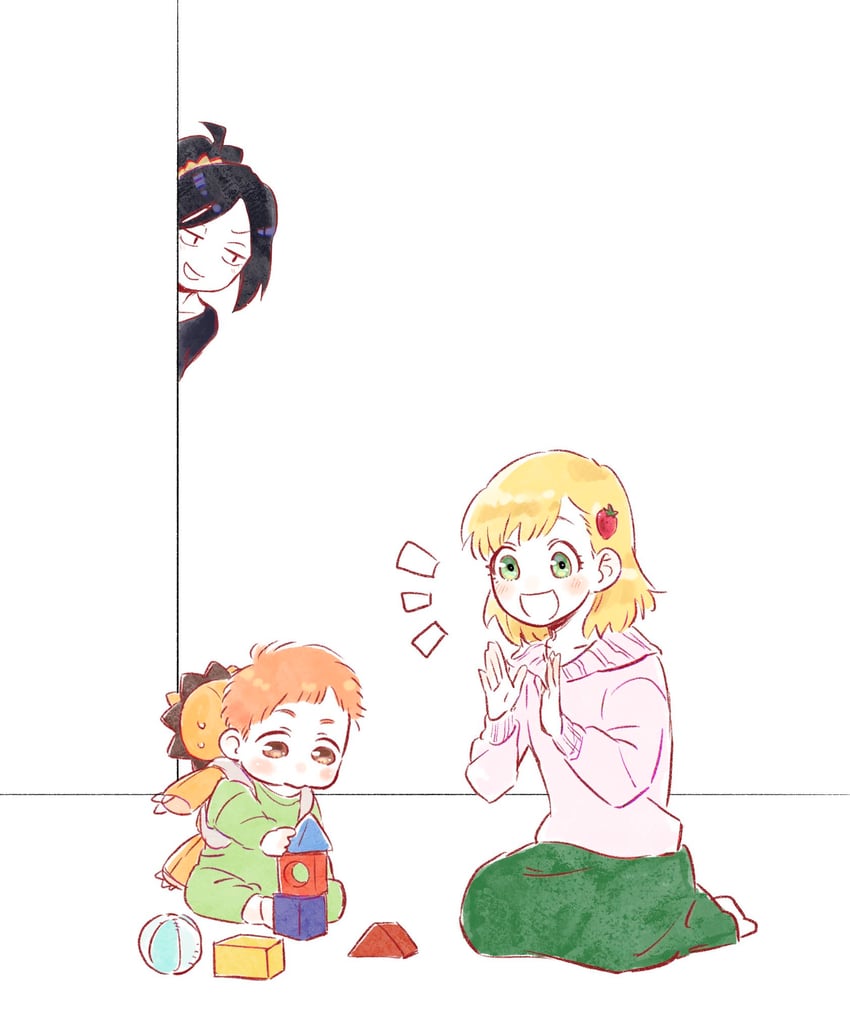 kurosaki kazui, kurosaki karin, and kurosaki yuzu (bleach and 1 more) drawn by choko_egg