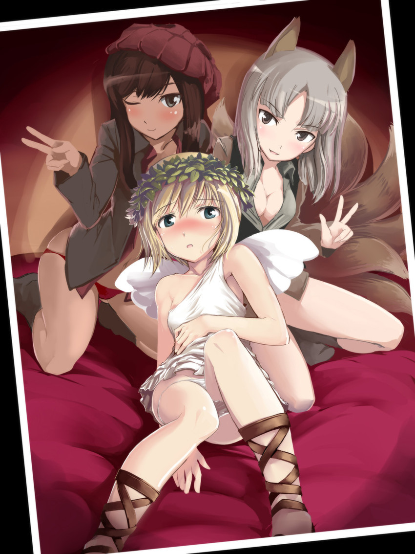 erica hartmann, edytha rossmann, and federica n. doglio (world witches series and 3 more) drawn by hi-ho-