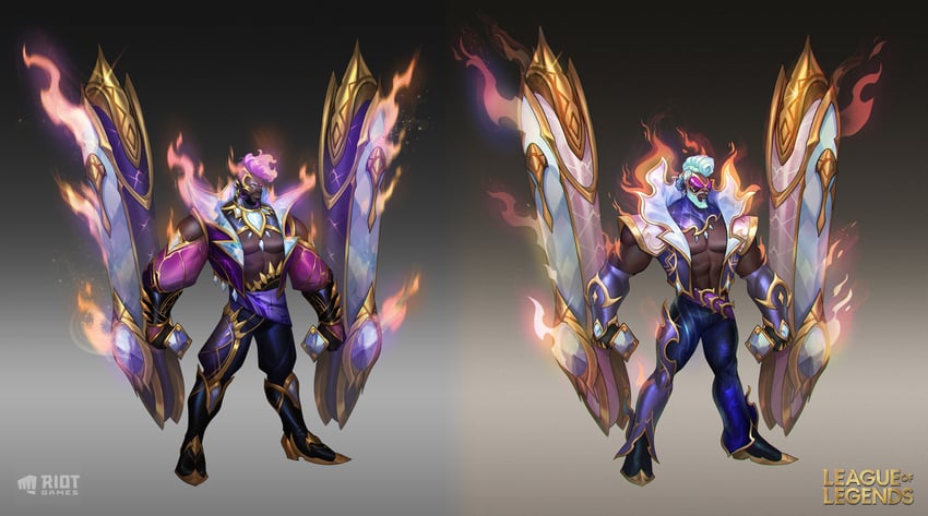 k'sante and prestige empyrean k'sante (league of legends) drawn by julian_del_rey