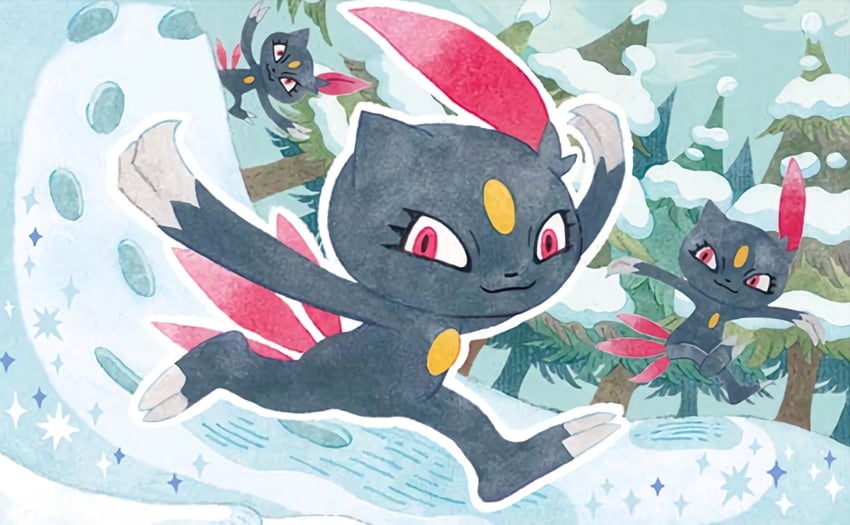 sneasel (pokemon and 1 more) drawn by uratsuka_ryouma