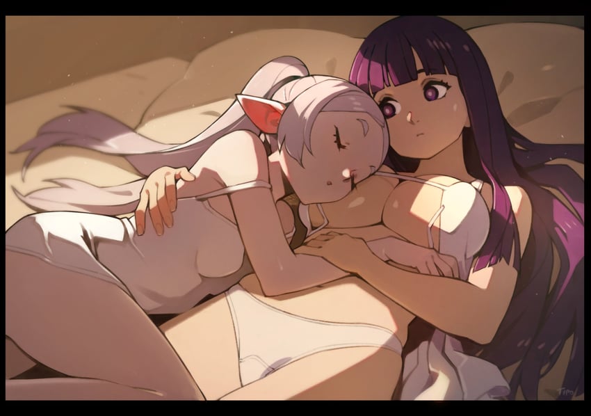 frieren and fern (sousou no frieren) drawn by optionaltypo