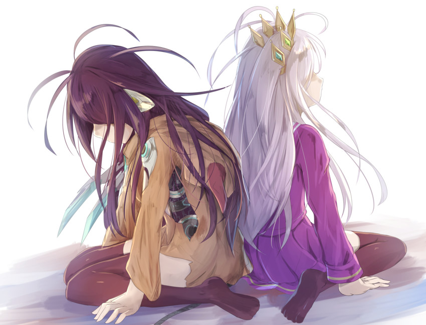 shiro and shuvi (no game no life) drawn by hikari_niji