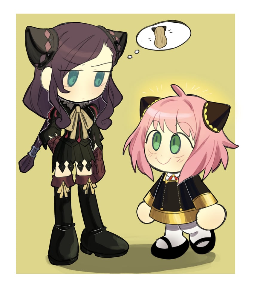 anya and darklaw (spy x family and 3 more) drawn by kokoro_(yedhod114)