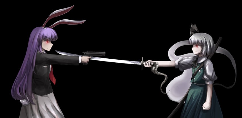 konpaku youmu and reisen udongein inaba (touhou) drawn by there2007