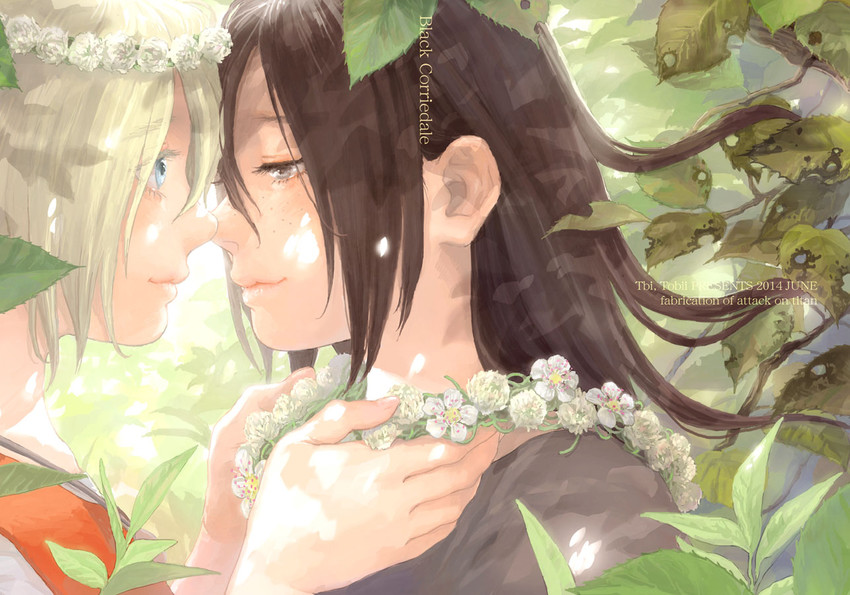 krista lenz and ymir (shingeki no kyojin) drawn by tobii_(tbtbi)