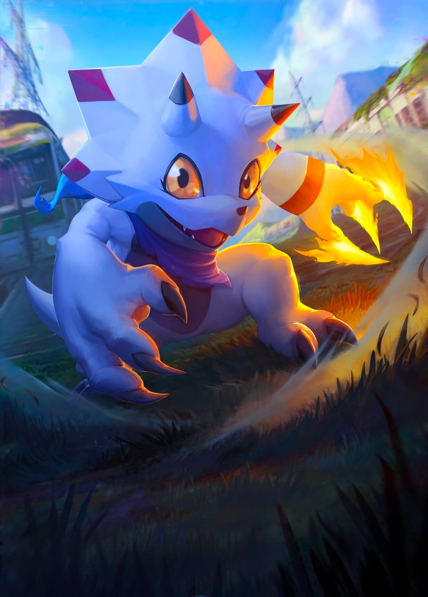 gammamon (digimon and 2 more) drawn by chipyray